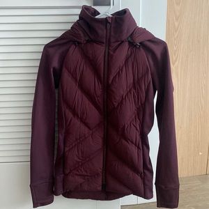 XS maroon Athleta zip-up coat